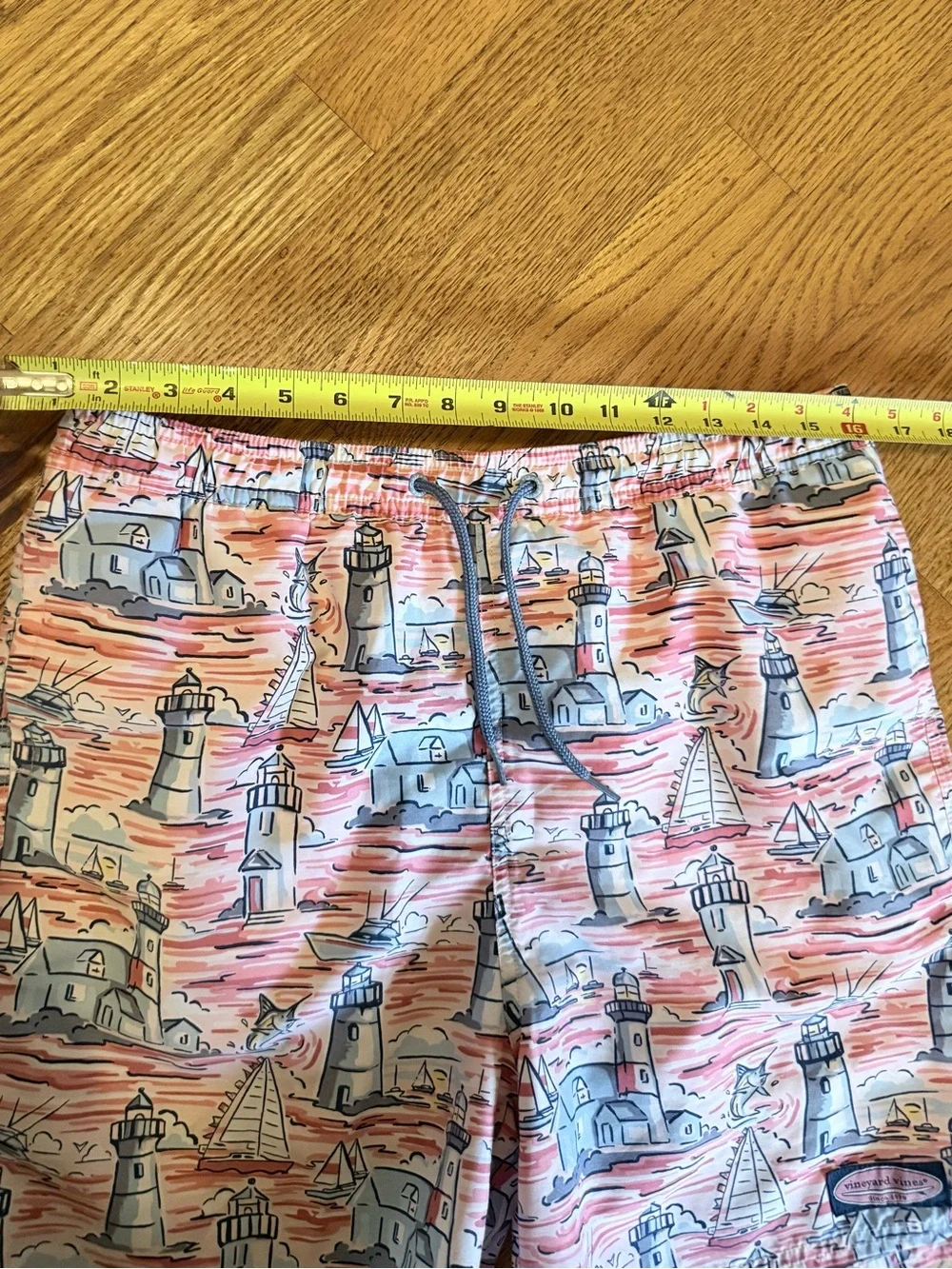 Vineyard Vines Kids Sailboat & Lighthouse Swim Trunks - Fits Men's small also